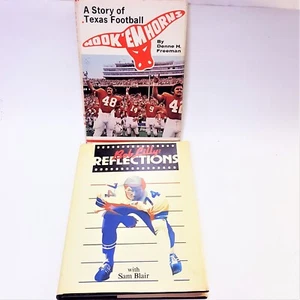 Vintage Texas Football 1st Edition Hardcover Books Bob Lilly & Hook Em Horns 70s - Picture 1 of 12