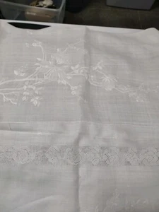 VTG 1960's Napkin 13" Square DAMASK white - Picture 1 of 5