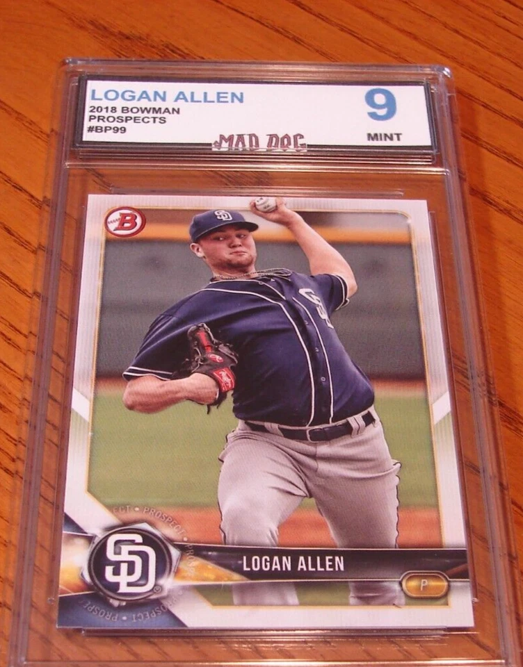 LOGAN ALLEN Rookie****2018 Bowman PROSPECTS---MIINT 9***GUARDIANS***Mad Dog - Image 1 of 1