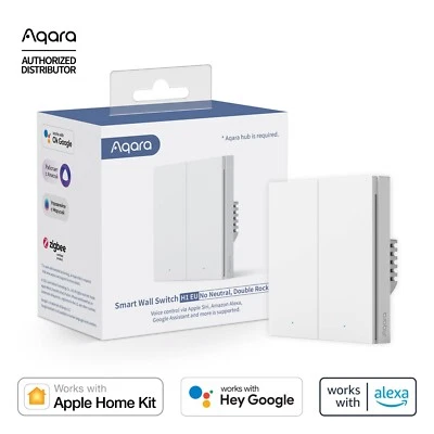 Aqara Smart Wall Switch H1 (no neutral, double rocker) - Aqara Hub Required - Image 1 of 4