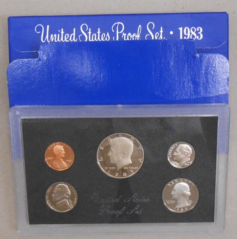 1983  US Mint  5 PC Clad Coin Proof Set Cover