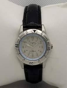 Ladies Coleman Field Rugged Silver Tone Blue Dial  Black Leather Band Watch J1 - Picture 1 of 9