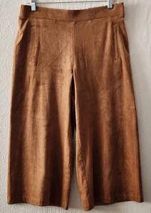 Chico's The Ultimate Fit Wildleder braun Freizeit Sommer fließend weites kurzes Bein Hose - Bild 1 von 10