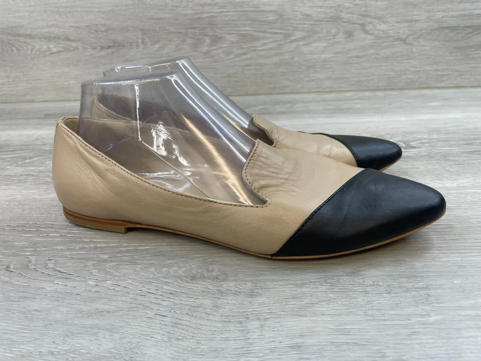 AGL Attilio Giusti Women's Ballet Flat Beige Leather 10.5 Comfort Slip On Shoes - Image 1 of 4