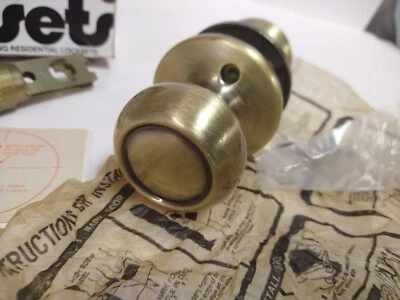 Juego de pomos de puerta vintage NOS Emhart Kwikset. Armario Dormitorio Pasaje. Sin bloqueo.  MCM Foto 1 de 4