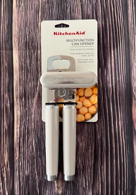 KitchenAid Abridor de latas multifunción Abridor de botellas Gris pálido Manivela fácil Foto 1 de 4