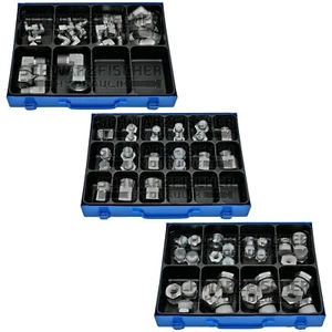 Valise d'assortiment raccords hydrauliques filetage BSP pouces - Photo 1/9