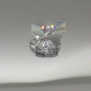 Pendentif papillon Swarovski cristal clair 18 mm 6754 ; reflète les arcs-en-ciel