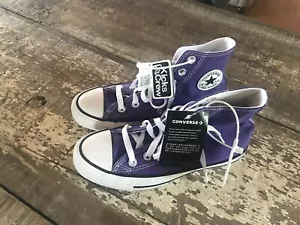 NEW Converse Chuck Taylor Electric Purple Womens girls 3.5 5.5 high tops SHOES - Picture 1 of 7
