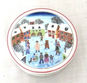 Caja de baratijas Villeroy & Boch Laplau de 5 pulgadas plato de tocador y tapa - Imagen 1 de 4