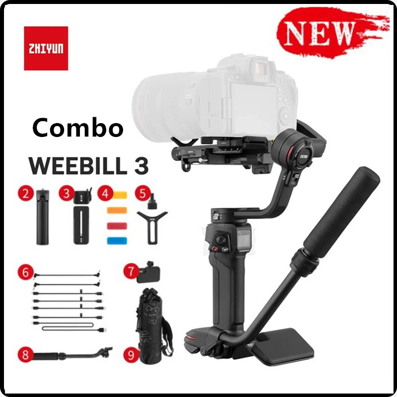 Zhiyun Weebill 2 Pro 3 3S Combo 3-Axis Gimbal Stabilizer for Canon Nikon Sony  - Image 1 of 4