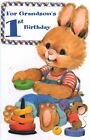 Cute 1St Birthday Card For Grandson, Rabbit Mouse Play By Gallant Greetings +?