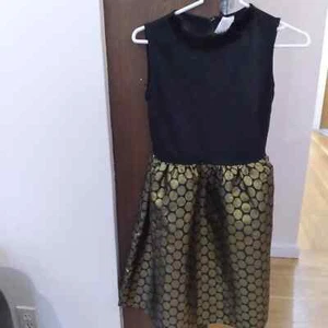 Crewcuts sleeveless dress / jumper, metallic skirt, fur trim sz 16 - Picture 1 of 8