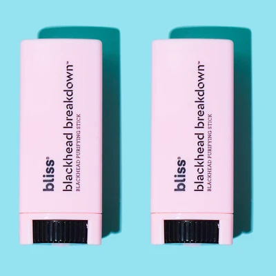 Lot 2pc New BLISS Blackhead Breakdown Pore Purifying Stick 15g Pink Clay Aloe - Image 1 of 3