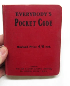 1st ed. Rare EVERYBODY'S POCKET CODE William Clowes & Sons - Picture 1 of 12