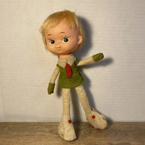 Vintage Kamar Blonde Elf Doll 1965 Kamar Japan Bendable Pixie Girl Scout As Is - Picture 1 of 23