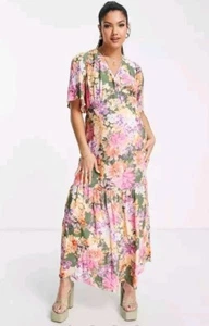 NWT Nobody's Child Maternity Dress Clementine Floral Multicolor UK 16 US 12 - Picture 1 of 10