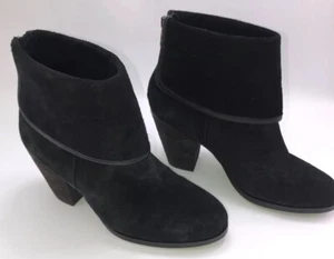Vince Camuto Stiefel schwarz Größe 8 Damen Wildleder umklappbar Knöchel - Bild 1 von 12
