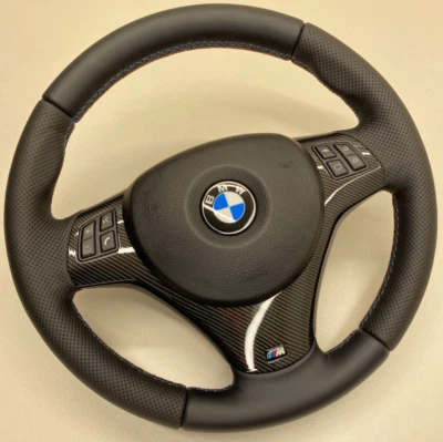 BMW E90 E92 M SPORT STEERING WHEEL E93 E88 E87 E84 E82  1 3 SERIES CARBON - Image 1 of 4