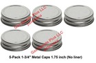 5-Pack 1-3/4" Steel Caps Gallon Oil Can Gas Eagle Ironsides 1.75 inch Metal Lids