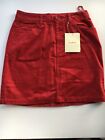 JACKPOT SKIRT Casual Size 0 Uk 6  8 Small NEW BNWT SHORT RED Corduroy RRP £40