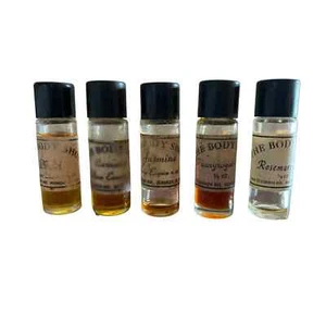 Lot Of 5 Vintage Rare The Body Shop Perfume Essence Oils 1/4oz Bottles Berkeley - Picture 1 of 12