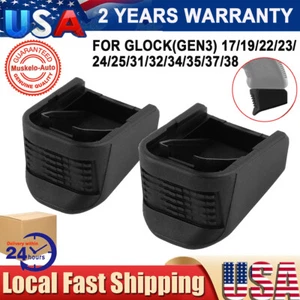 2X Pinky Grip Extension For Glock GEN3 17/19/22/23/24/25/31/32/34/35/37 +1 +2 - Picture 1 of 13