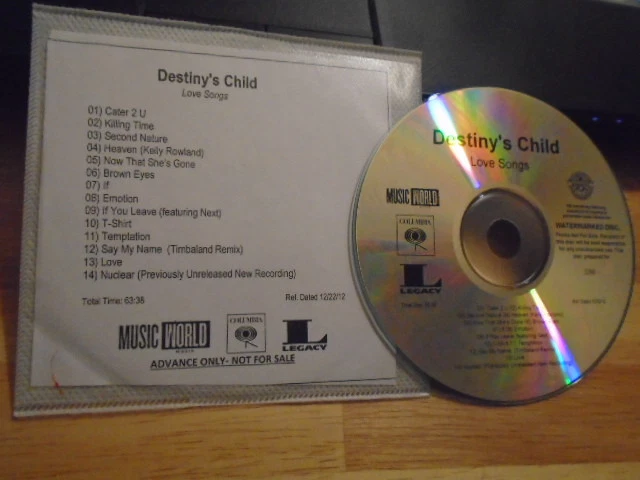 RARE ADVANCE PROMO Destiny's Child CD Love Songs BEYONCE Pharrell DWAYNE WIGGINS - Image 1 of 1