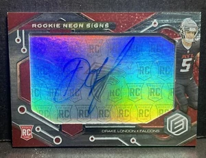 2022 Elements Drake London Neon Signs Auto Rookie /15 Atlanta Falcons - Picture 1 of 2