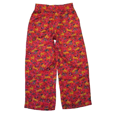 Nuevo con etiquetas Pantalón Pull-on Colección J.Crew Sarga de Seda en Cerise Jungle Cat Floral 10P Foto 1 de 4
