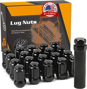 Tuercas Con Puas Para Llantas De Rines Aros M12X1.5 Extendido 1.4" Metal 20pc - Picture 1 of 8