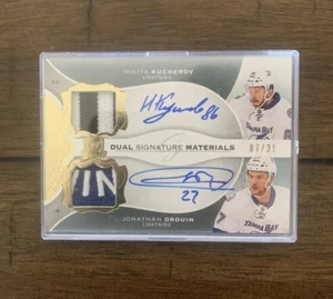 2016-17 The Cup Dual Signature Materials Nikita Kucherov Drouin Patch Auto 07/35 - Picture 1 of 2