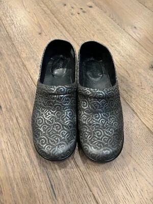 Abeo Bio System Flora Damen grau rutschfeste Leder Clogs Schuhe Größe 10N - Bild 1 von 4