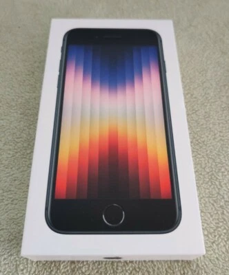 Boîte + Câble Lightning USB Apple IPhone SE 2022 Noir 3rd Gen 64 GB - midnight - Immagine 1 di 3