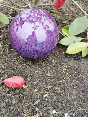 JÜRGEN BOCKER GARTEN-AMBIENTE Dekokugel 10 cm Edelstahl violett Kugel Dekorationskugel Gartenkugel