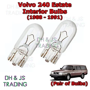 Für Volvo 240 Kombi Innenraumbirnen Paar Innenraumkuppel Birne Leuchten (88-91) - Bild 1 von 1