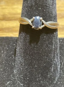 Vintage 925 Sterling Silver Ring With Gorgeous Blue Stone Size 9. - Picture 1 of 6