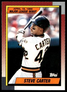 1990 Topps Major League Debut 1989 23 Steve Carter Pirates  Baseball Card
