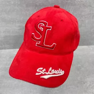 SL St. Louis Hat Baseball Ball Cap ADJUSTABLE Red Felt by City Hunter - Picture 1 of 11
