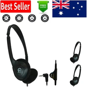 Compact 3.5mm Audio Headphones with Volume Control - Perfect for Classrooms - Picture 1 of 4
