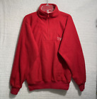 Vtg 80's 90's Mountain Gear Fleece Jacket Mens Large 1/4 Zip Red Long Sleeve