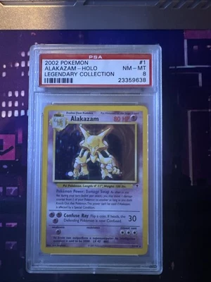 2002 Pokemon Alakazam Holo Legendary Collection PSA 8 - Image 1 of 2