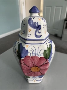 Vintage Large Hand painted Ginger Jar - No Damage - Picture 1 of 4
