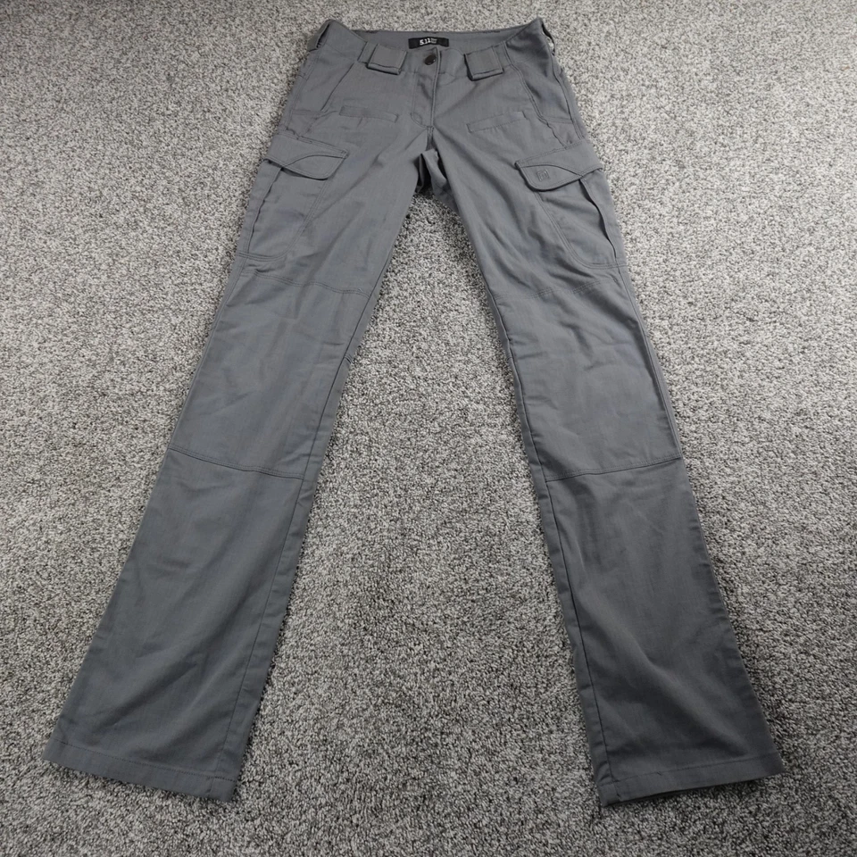 Pantalones tácticos 5.11 para mujer 2 grises Stryke Ripstop utilitarios carga ropa de trabajo senderismo Foto 1 de 4