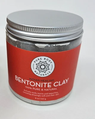 Pure Body Naturals Bentonite Clay Powder for DIY Detox Body & Face Mask, 8oz - Image 1 of 3