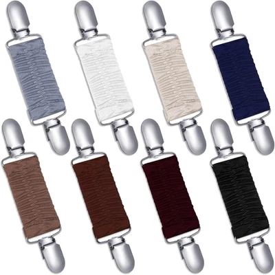 Conjunto de 8 piezas de clips de ajuste para ropa vestido trasero cincha elástico sombrero clip para viaje Foto 1 de 4