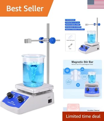 1000ml Magnetic Stirrer Hot Plate Mixer - 520°F Max with Adjustable Speeds - Image 1 of 4