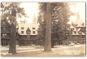 Vintage RPPC TAHOE TAVERN Lake Tahoe, California Hotel 1940s Zan Photo Postcard - Picture 1 of 2