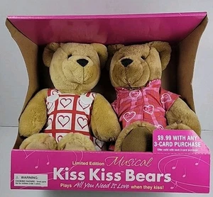Hallmark Kiss Kiss Bears Plays “All You Need Is Love” Limited Edition Musical - Picture 1 of 4