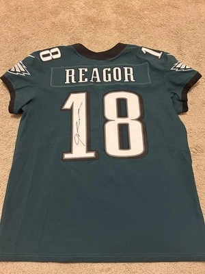 Jalen Reagor Eagles Nike Vapor Elite Home Green Jersey Size 48 Signed Autograph! - Image 1 of 4